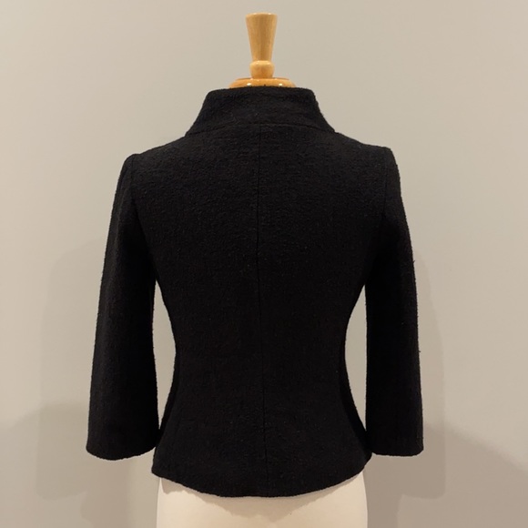 ISAAC MIZRAHI | BOUCEL BLACK COAT - Picture 5 of 9